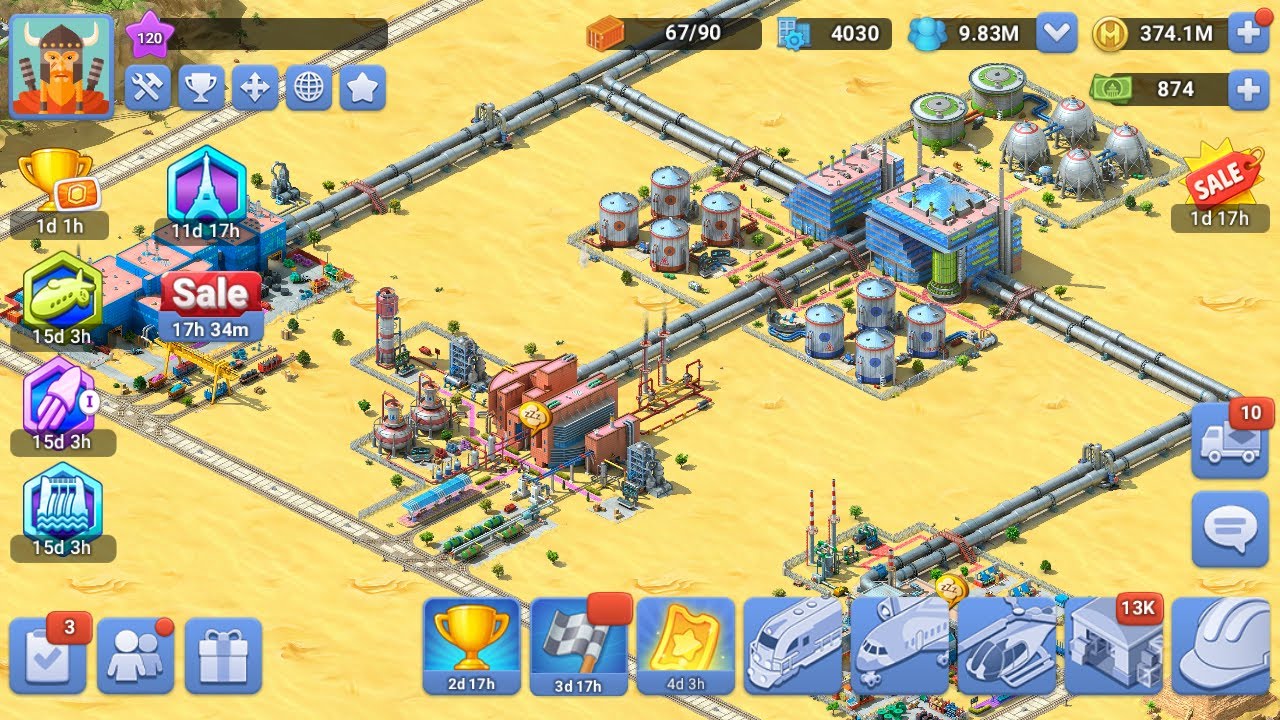 Megapolis #3 daily gameplay : Level 120 at last !