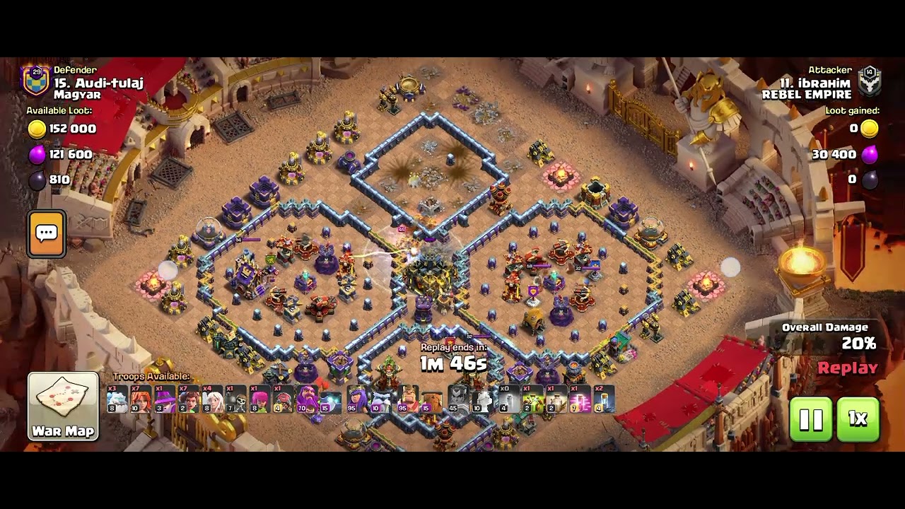 Cwl attack today..townhall 16 versus townhall 17 #th16rootriderattack #coc #clashofclans #cwl #viral
