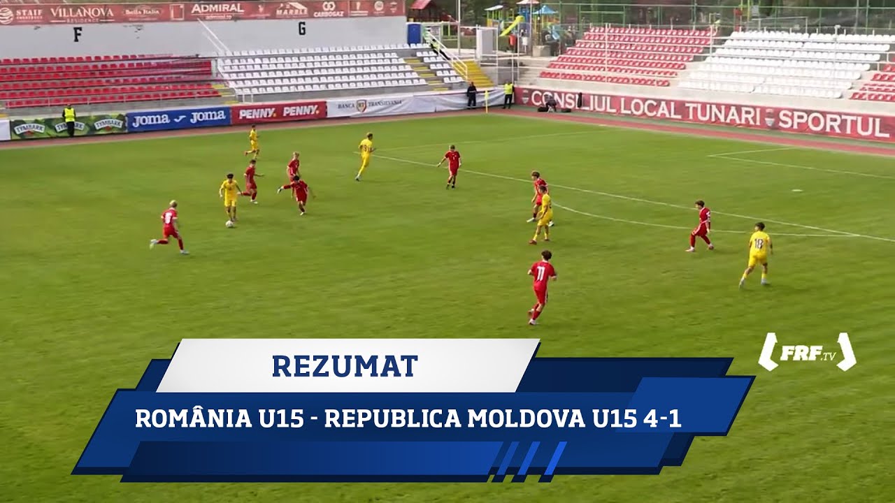 Meci amical: Rom&acirc;nia U15 - Republica Moldova U15 4-1(Rezumat, 23.10.2025)