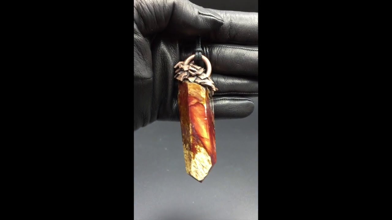 Amphibole Quartz / Angel Phantom Quartz Talisman Pendant C3