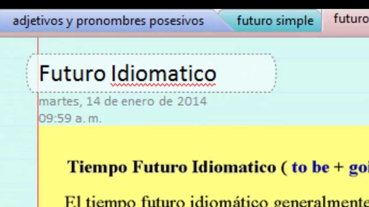 futuro idiomatico