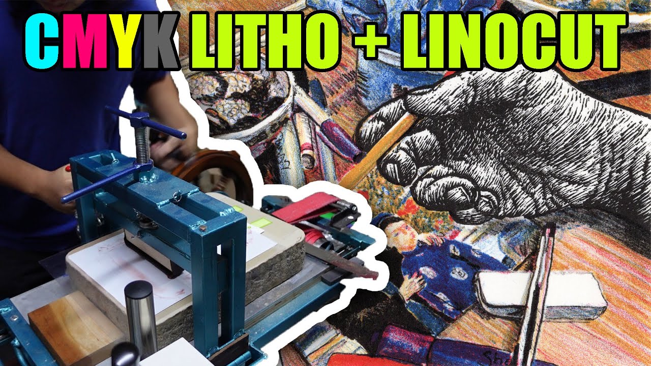 Mixing Litho and Linocut again - On Loss Print Exchange