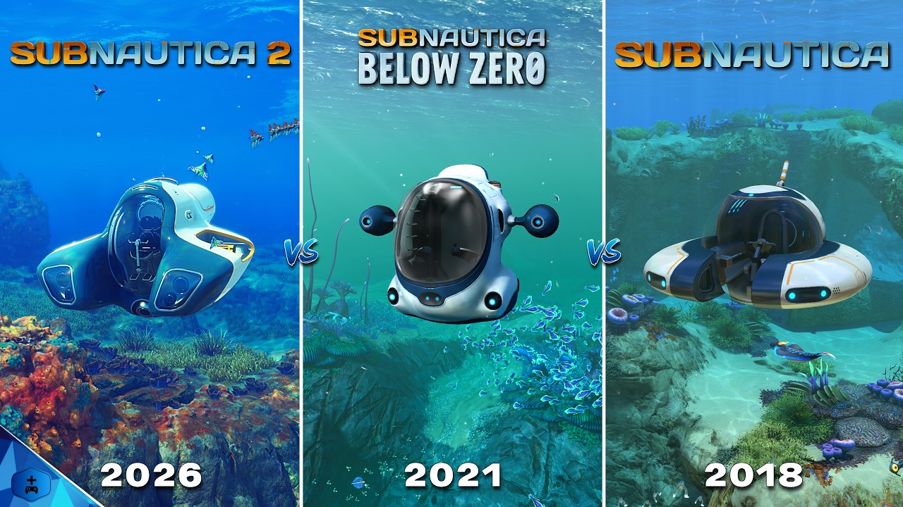 Subnautica 2 vs Subnautica:Below Zero vs Subnautica - Graphics and Details Comparison