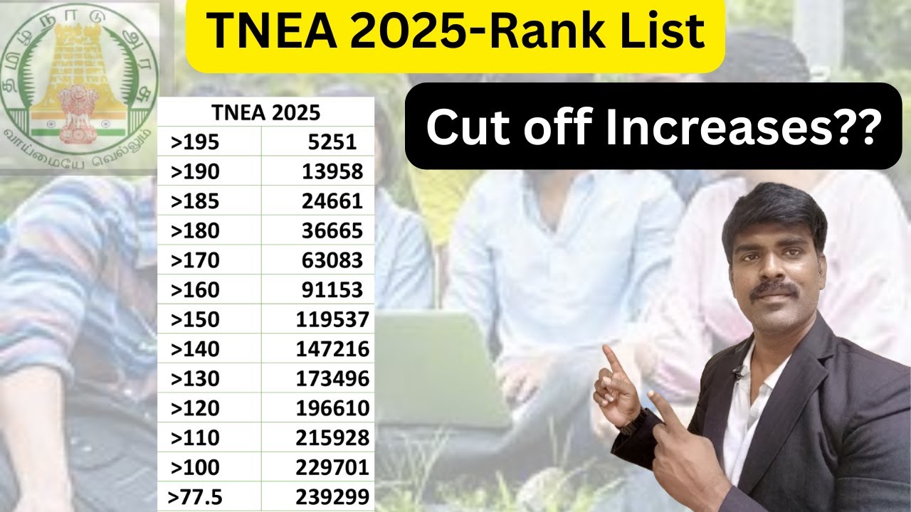 🎓 TNEA 2025 Rank List vs 2024 | Big Jump Compared to 2024!