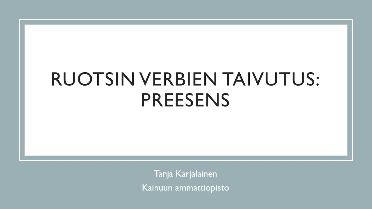 Ruotsin preesens