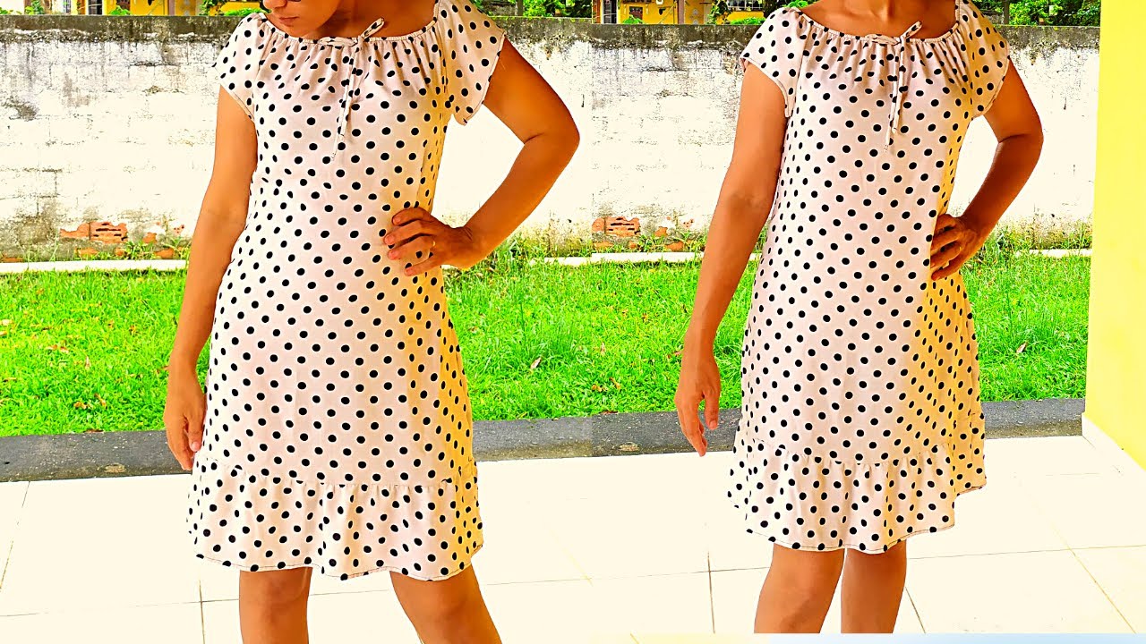 COMO FAZER VESTIDO CIGANINHA COM BABADO NA BARRA SEM MOLDE