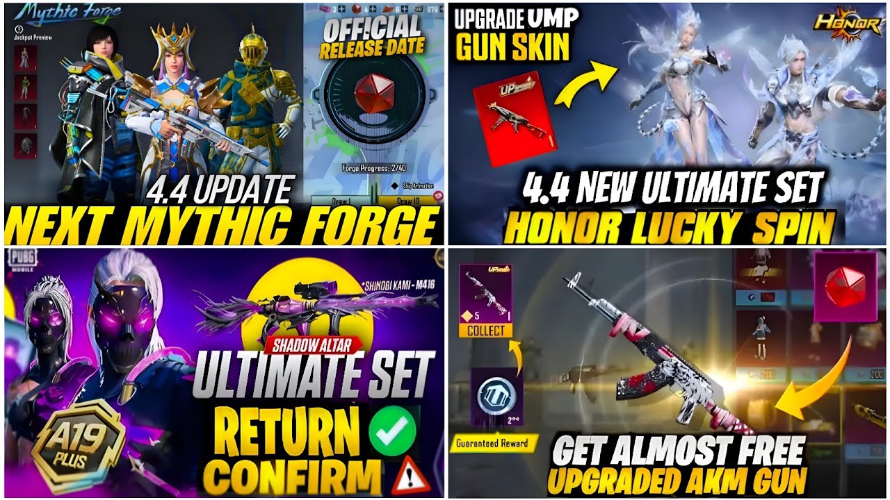 100%🔥NEXT MYTHIC FORGE BGMI 4.4😍| NEXT HONOR SPIN BGMI😱| NEXT ULTIMATE SET BGMI 4.4😈| SHINOBI KAMI?