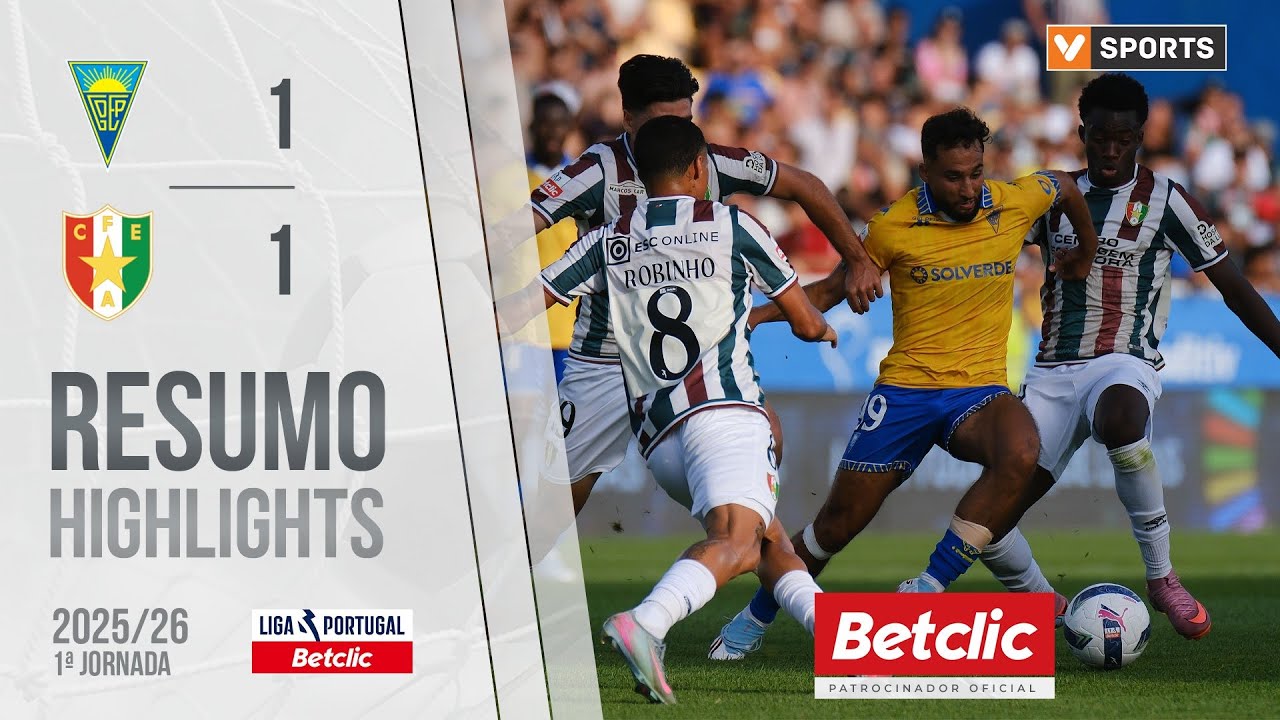 Resumo: Estoril 1-1 Estrela Amadora (Liga 25/26 #1)