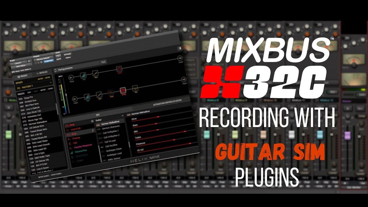 Recording with Guitar Sim Plugins | Harrison Mixbus32c Tutorial Videos
