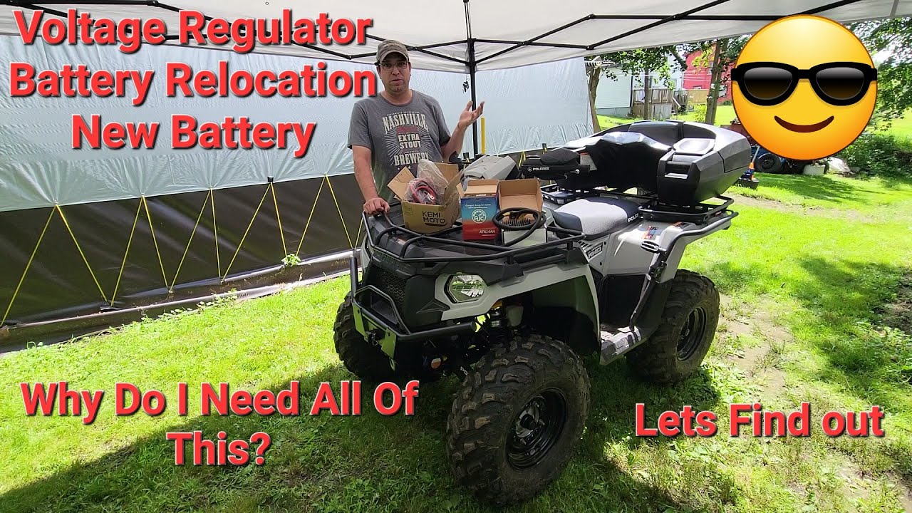 2019 Polaris Sportsman 450 Utility. Voltage Regulator, Battery Relocation Kit and A New Battery.
