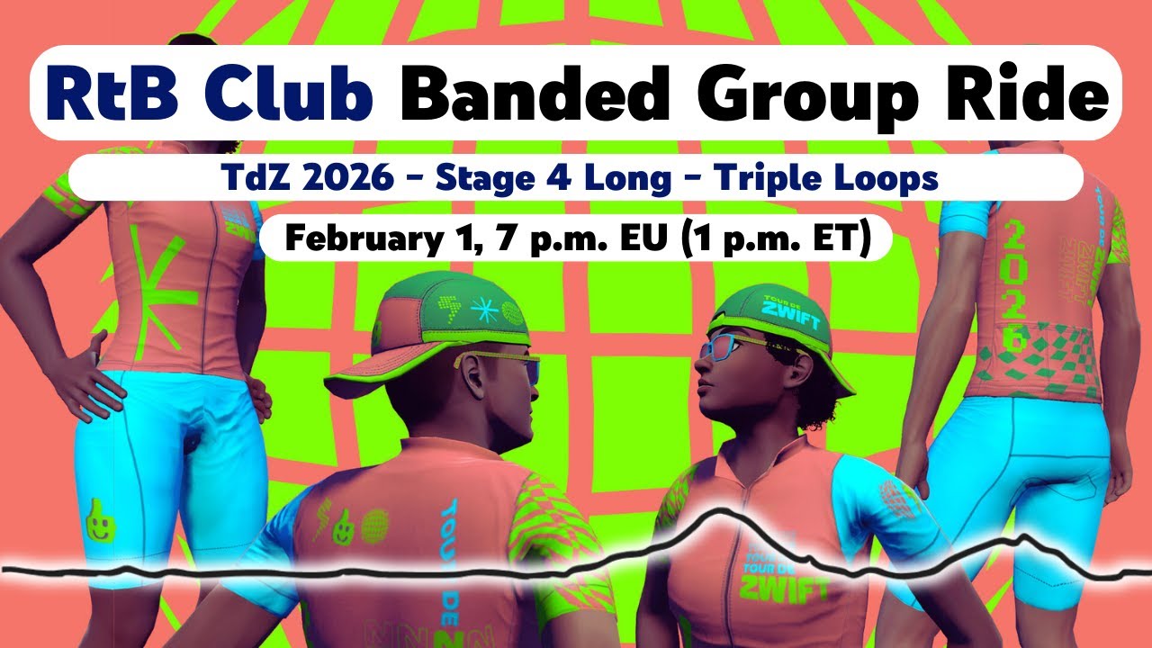Tour de Zwift - Stage 4 Long - Banded Community Ride (join link in the description)