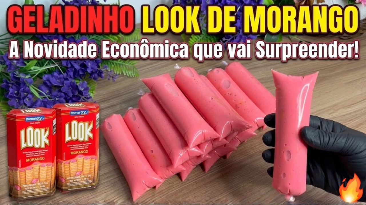 GELADINHO LOOK DE MORANGO: A Novidade Econômica que vai Surpreender! 🍓🍦