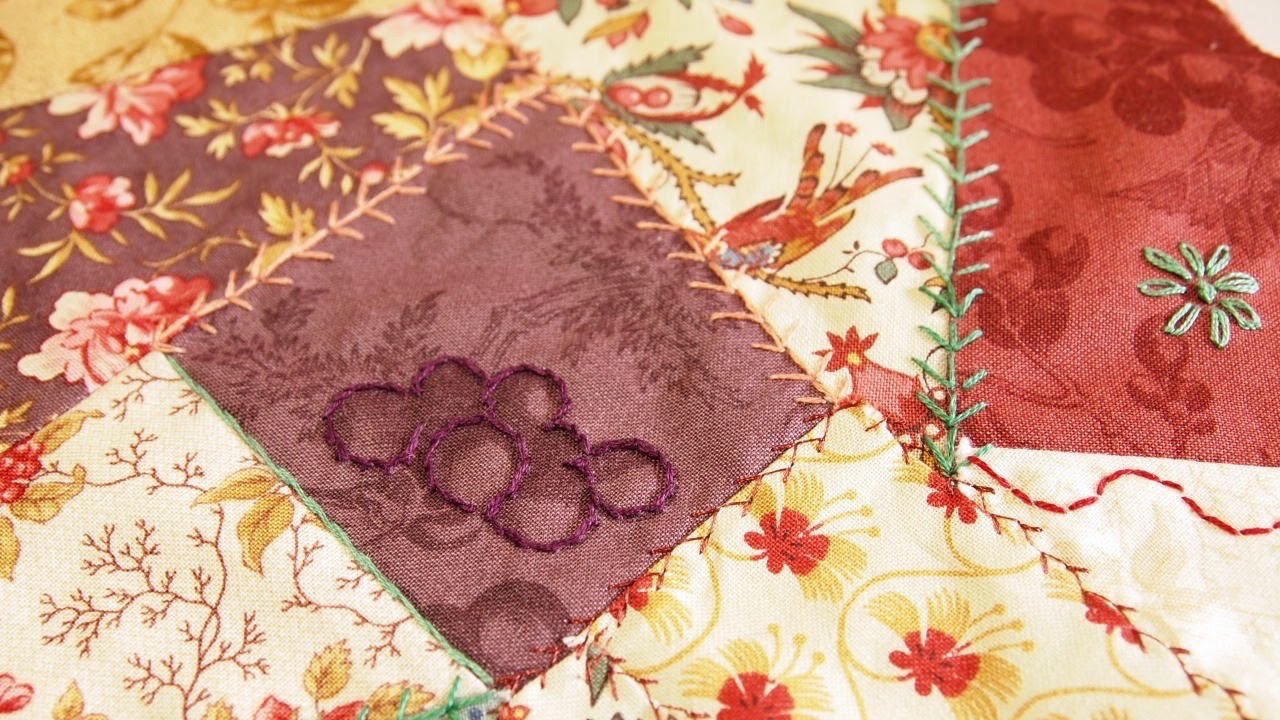 How to Sew a Crazy Quilt Square Using Your Sewing Machine