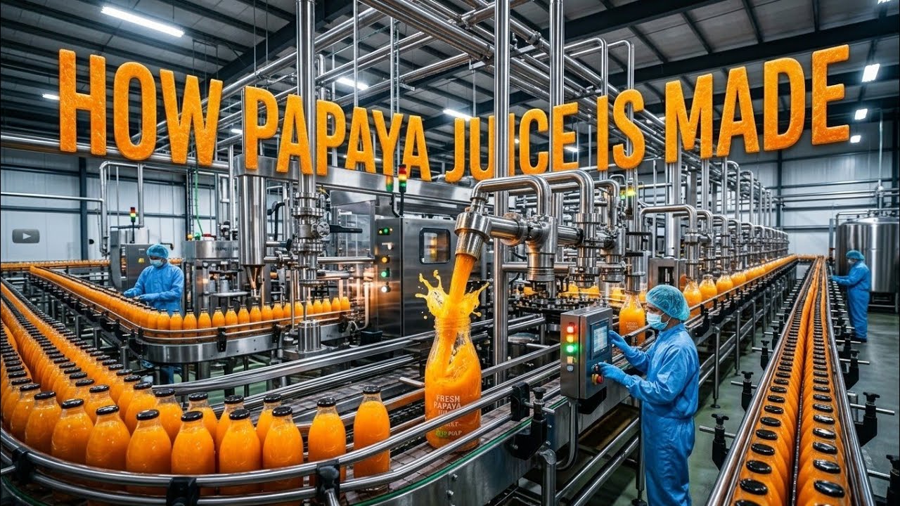 Inside a Modern PAPAYAS Juice Factory | Full Manufacturing Documentary