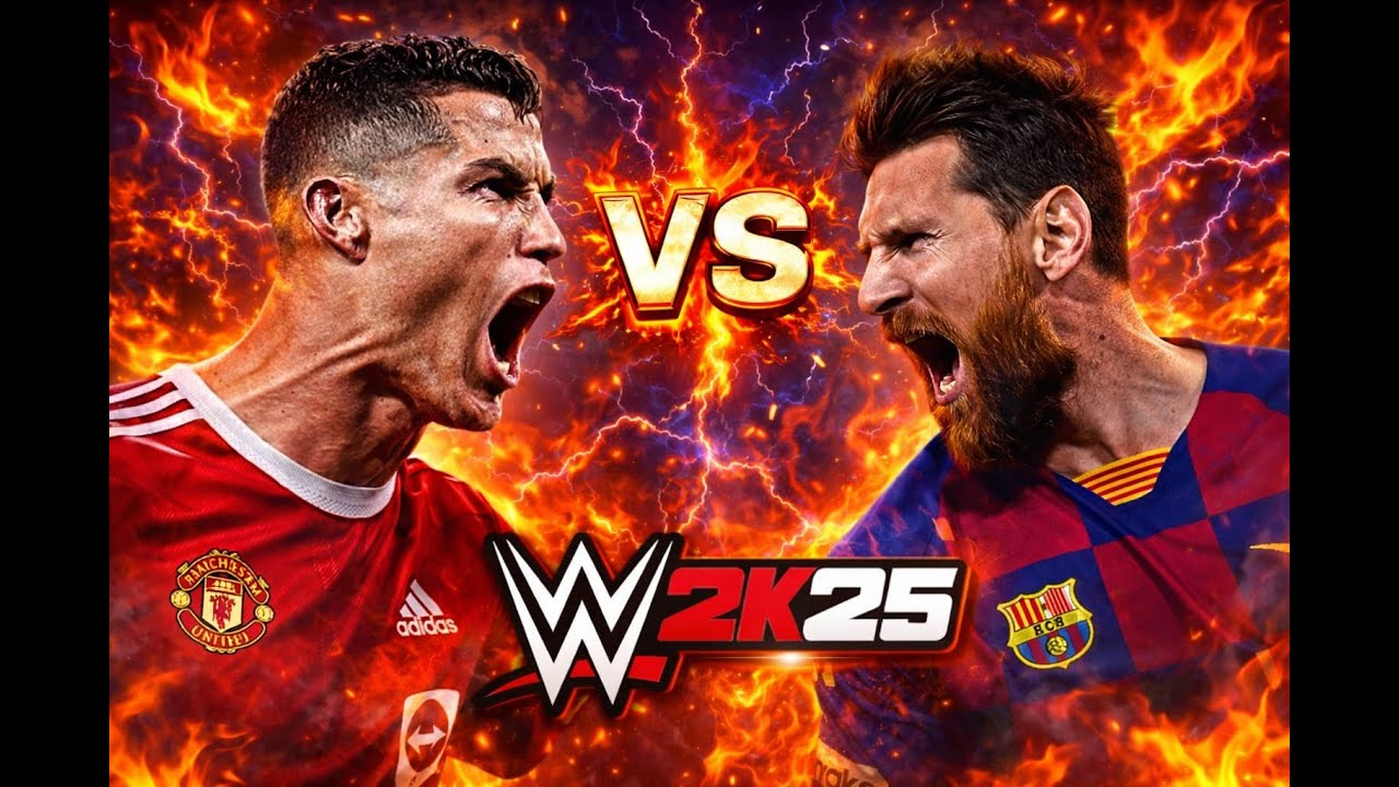 Ronaldo vs Messi | WWE 2k25 Live 🔴 #shorts #shortslive #shortsfeeds #cr7 #messi