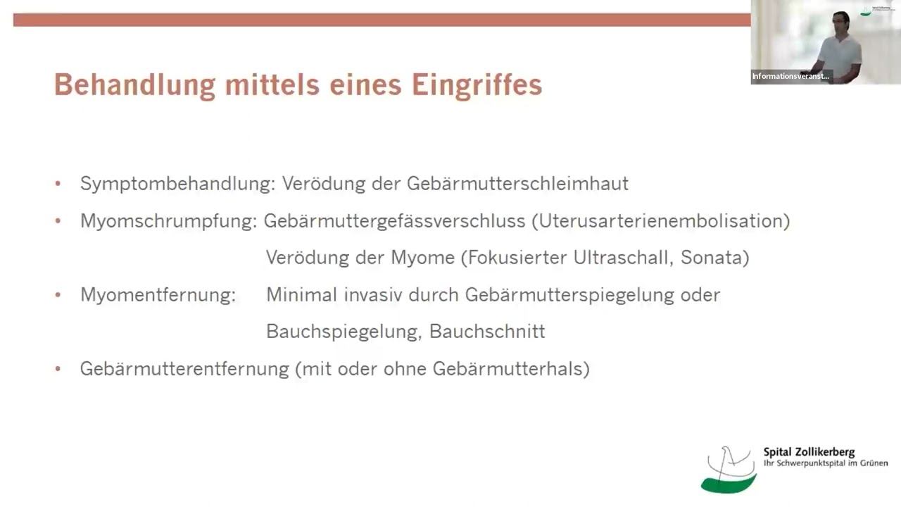 Infoanlass «Gebärmutterschonende Myom-Behandlung und Basisdiagnostik bei unerfülltem Kinderwunsch»