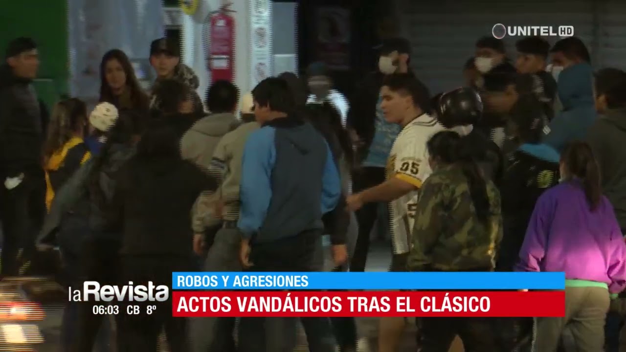 Denuncian hechos vandálicos y agresiones al término del clásico cruceño