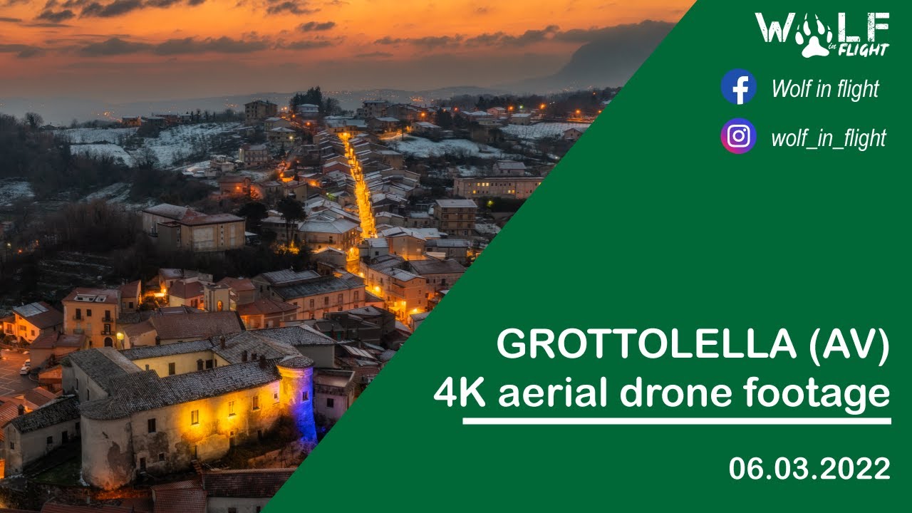 Grottolella (AV) - Castello Macedonio - 4K aerial drone footage