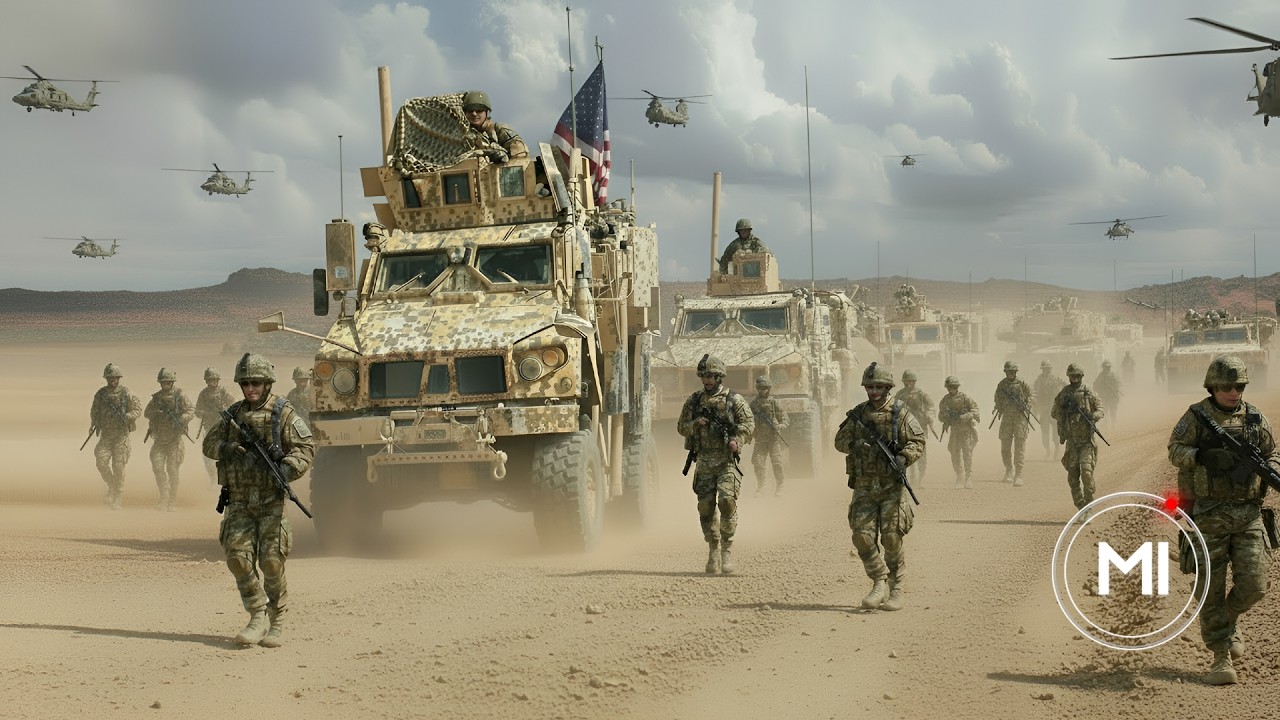TEHRAN ON EDGE! U.S. Marine Convoy with Bradley Vehicles Moves Into Middle East | Tensions Rising