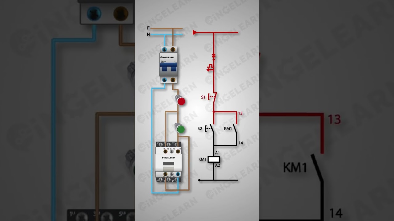 diagramas de circuito electrico push bot&oacute;n y contactores..