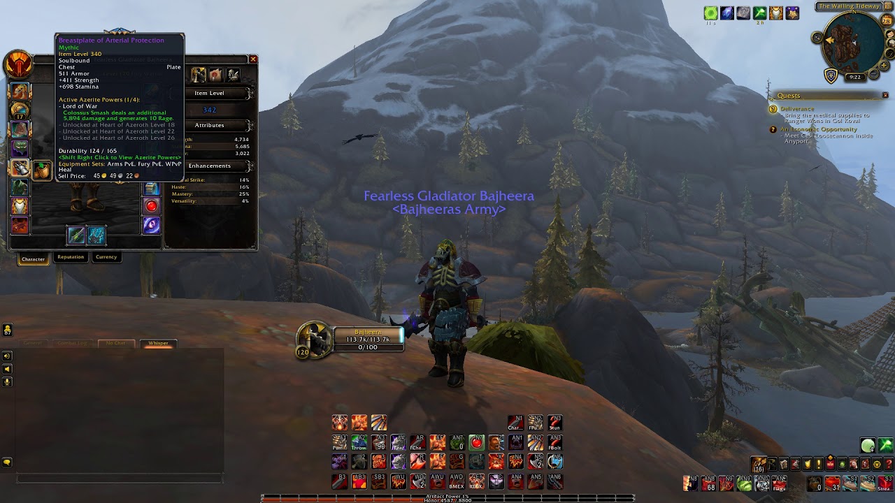 Bajheera - BFA Warrior Gear Update: 342 iLvl (Week 2) - WoW Battle for Azeroth