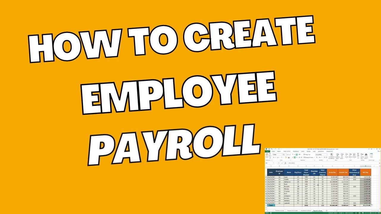 How to Make a Professional Employee Payroll Table in Excel