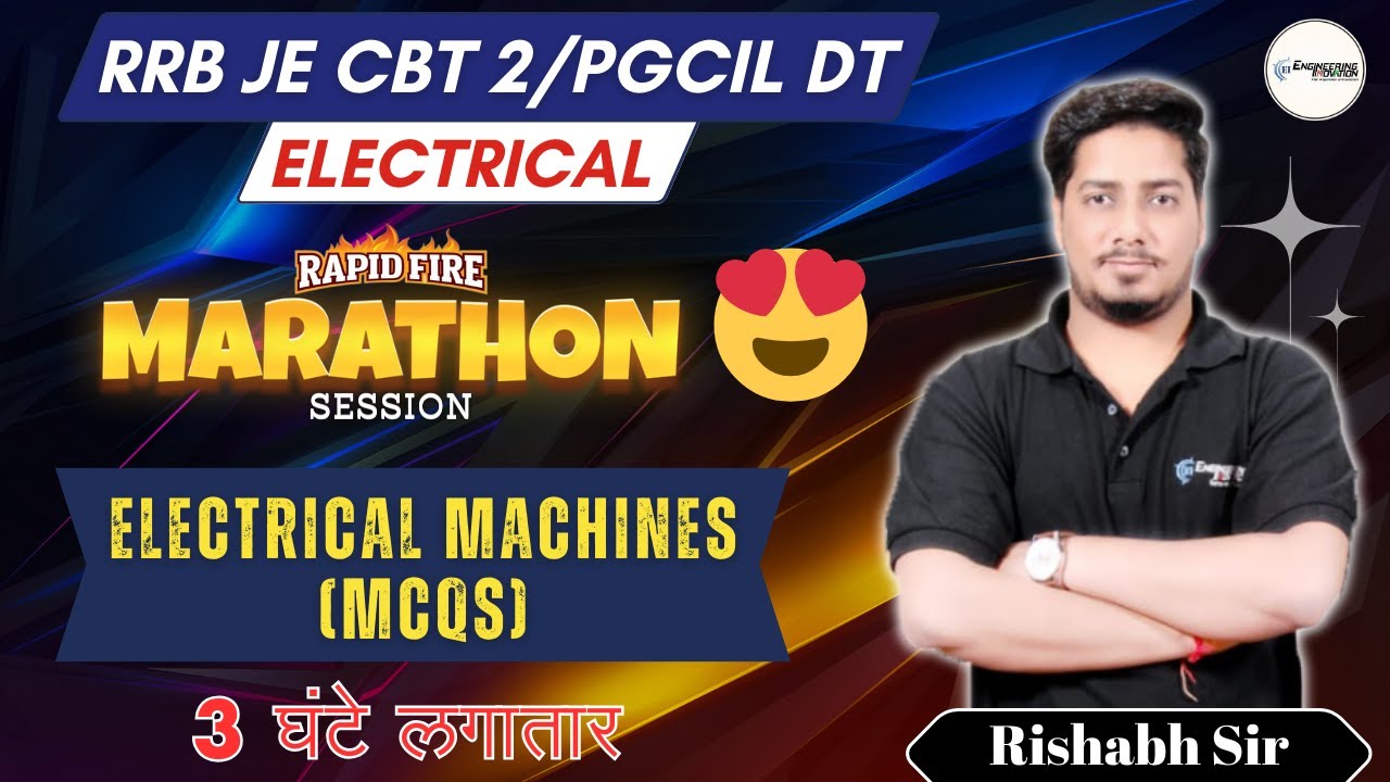🔥Electrical Machines MARATHON | Theory + MCQs | Rishabh Sir(AE) 