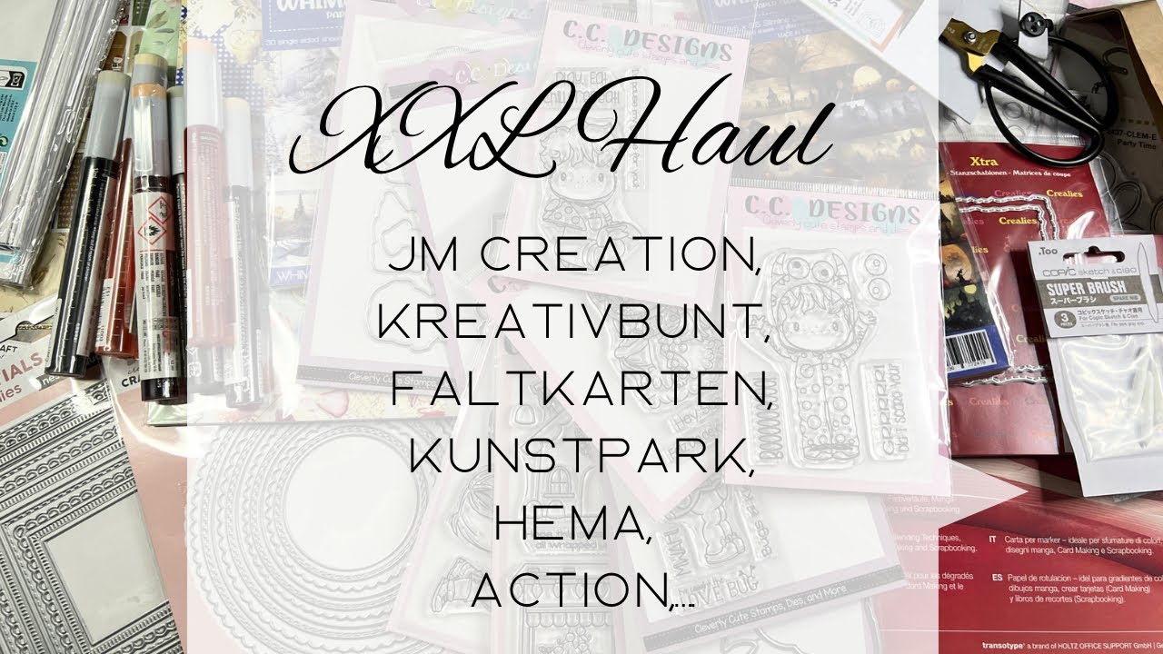 XXL Haul ❤️ JM Creation, Kreativbunt, C.C.Designs, Faltkarten, Action, usw.