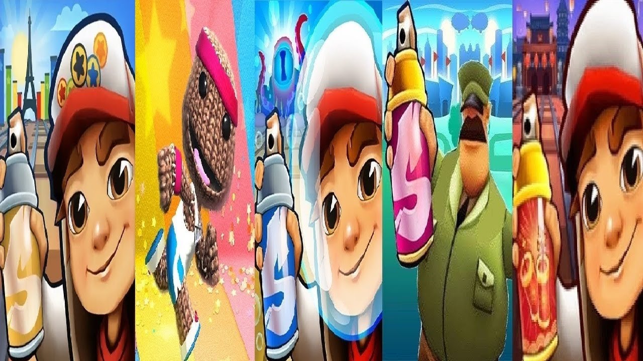 Subway Surfers Paris VS Underwater VS Chinese Version 2023 VS 2024 Ultimate Sackboy Parkour rush