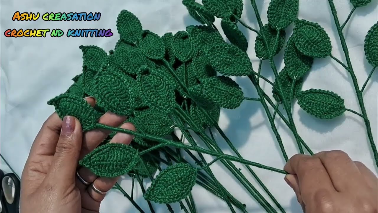 Crochet leaf🍃 / क्रोशिया से सीखे पत्ती बनाना 