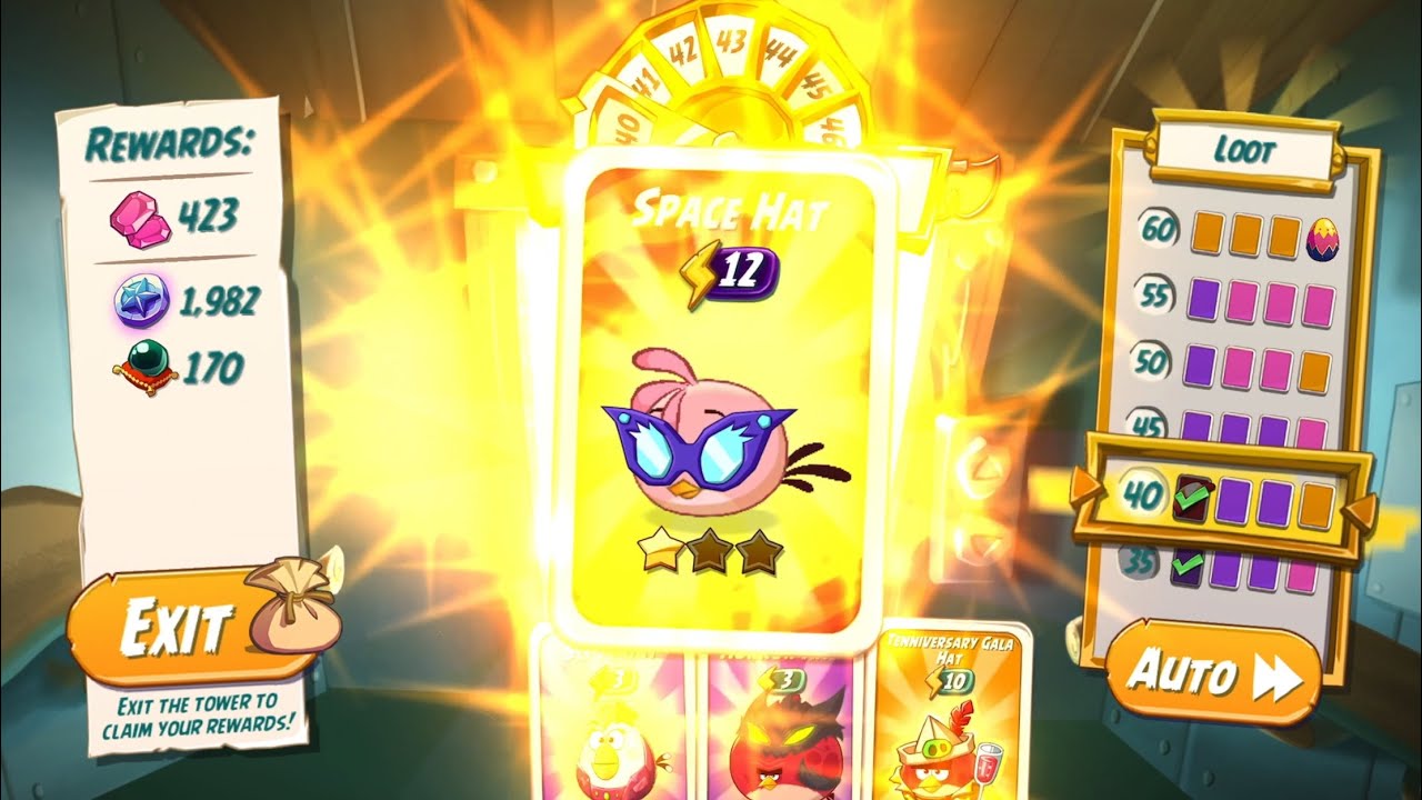 Tower of Fortune - Day 4 for the Space Hat Set - Angry Birds 2