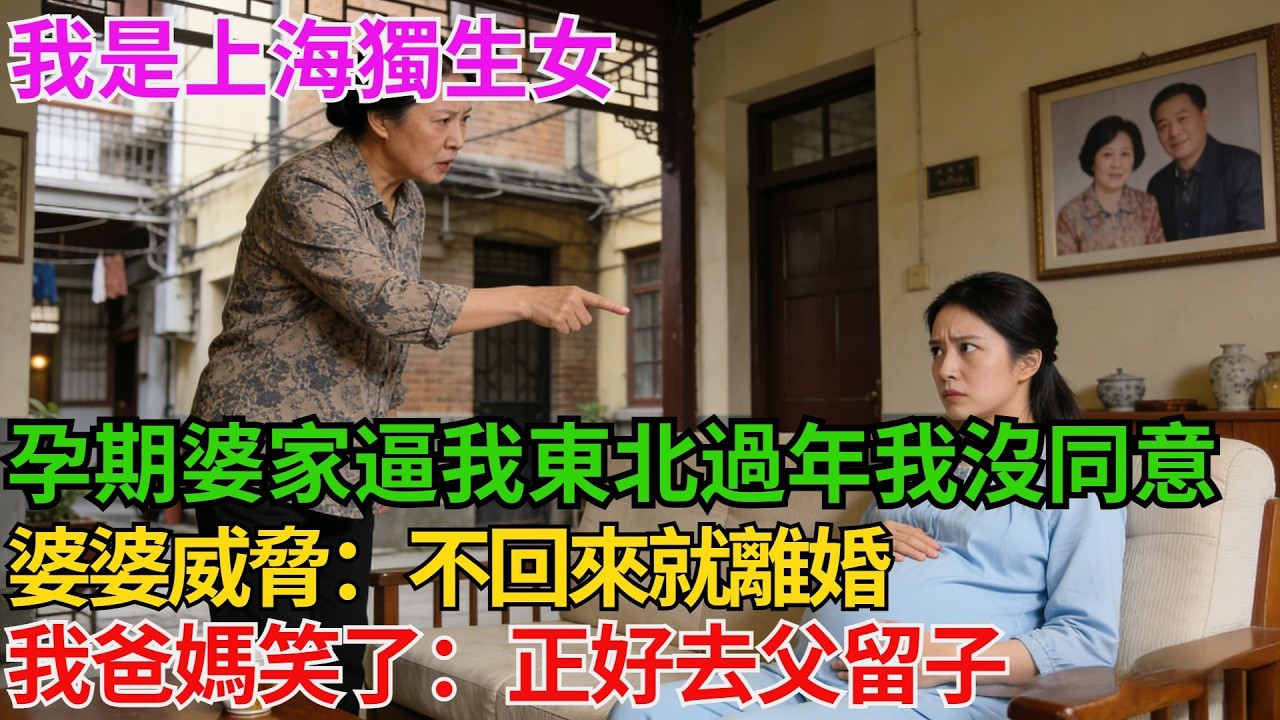 我是上海獨生女，孕期婆家逼我回東北過年，我沒同意，婆婆威脅：不回來就離婚，我爸媽笑了：正好去父留子！【阿馨夜讀】#故事分享#情感#婆媳矛盾#AA制