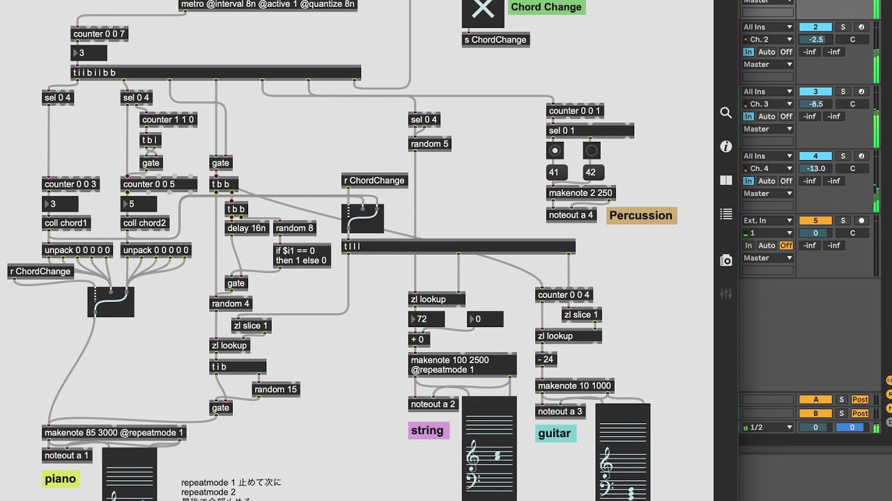 Algorithmic Music (MaxMsp)