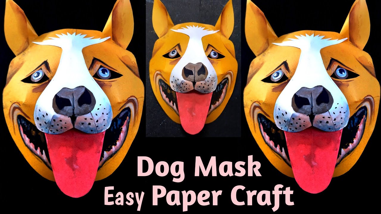 Dog Mask. How to make dog mask with paper. Dog Mask Craft. #dogMaskforKids #animalmask #ckartdesign