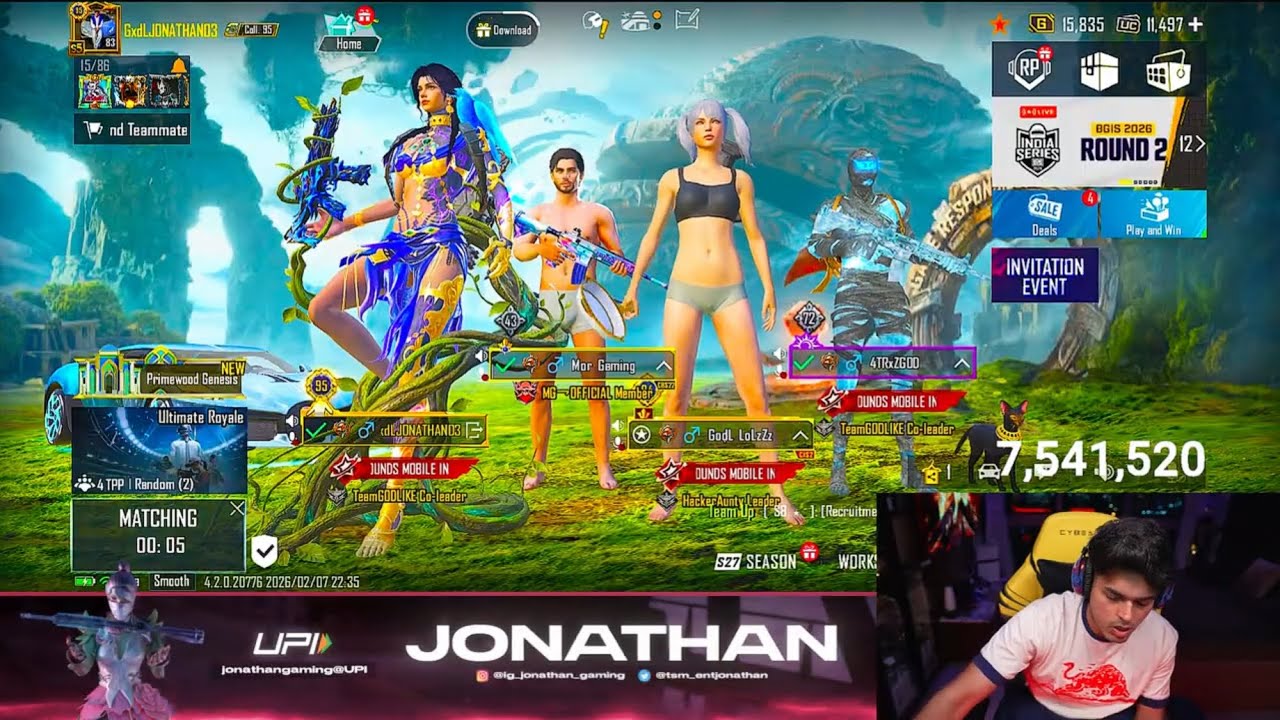 🔥44 Kills With Ultimate Royal Jonathan New Highest Kill Record | BGMI Update Gameplay#jonathangaming