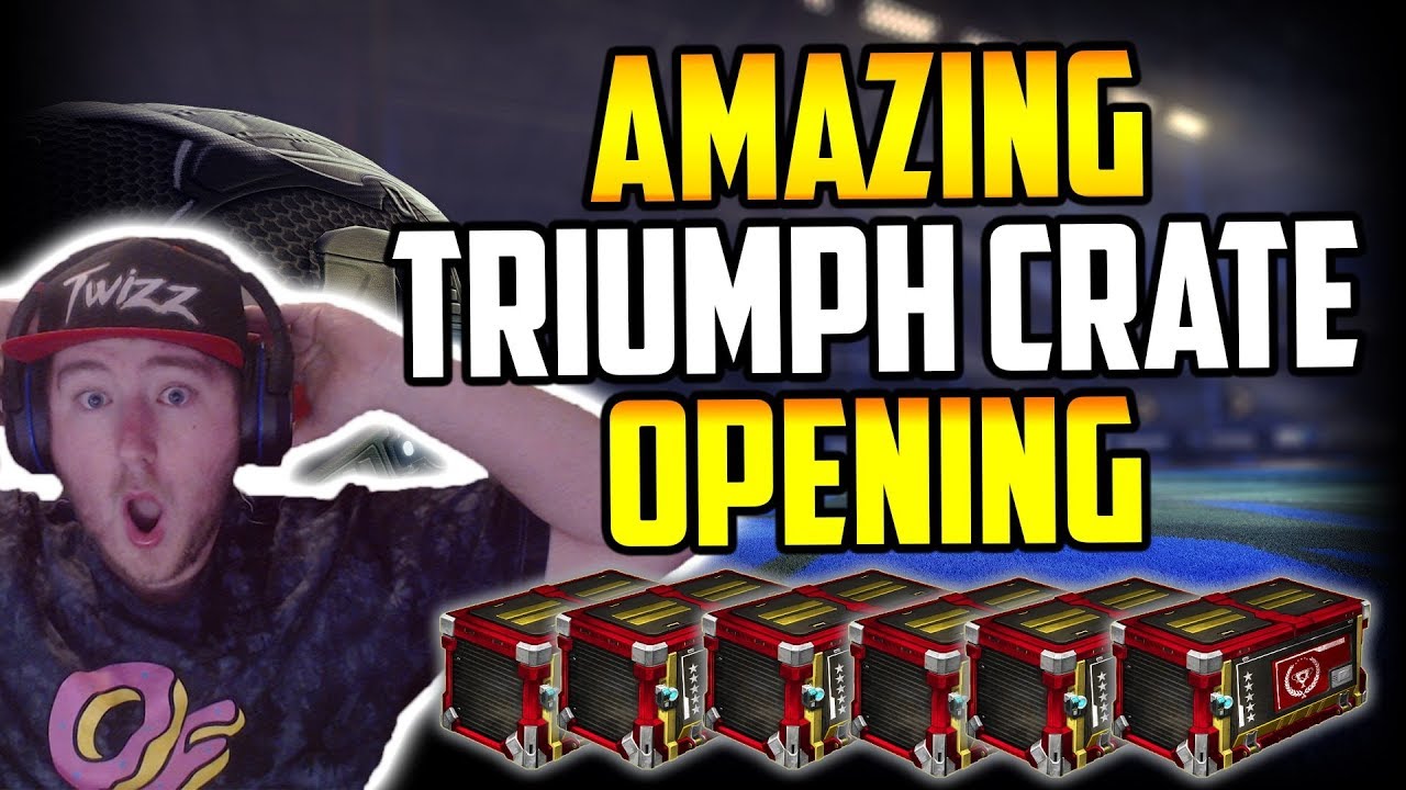 LUCKY Triumph CRATE OPENING EVER !!!!!!! Rocket League TRIUMPH CRATE OPENING
