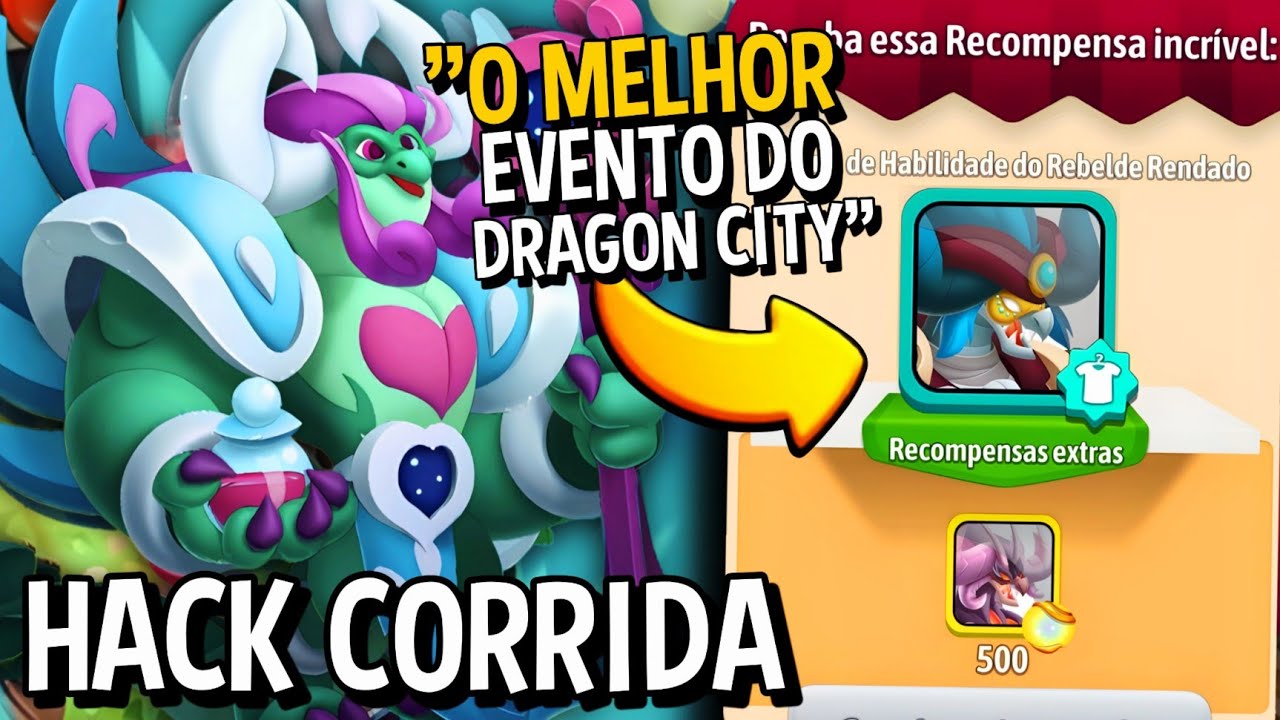 CONTA HACK #10 - VAMOS PEGAR A NOVA SKIN DO ANARCAOS E GEMANDO NA CORRIDA HERÓICA DO DRAGON CITY!