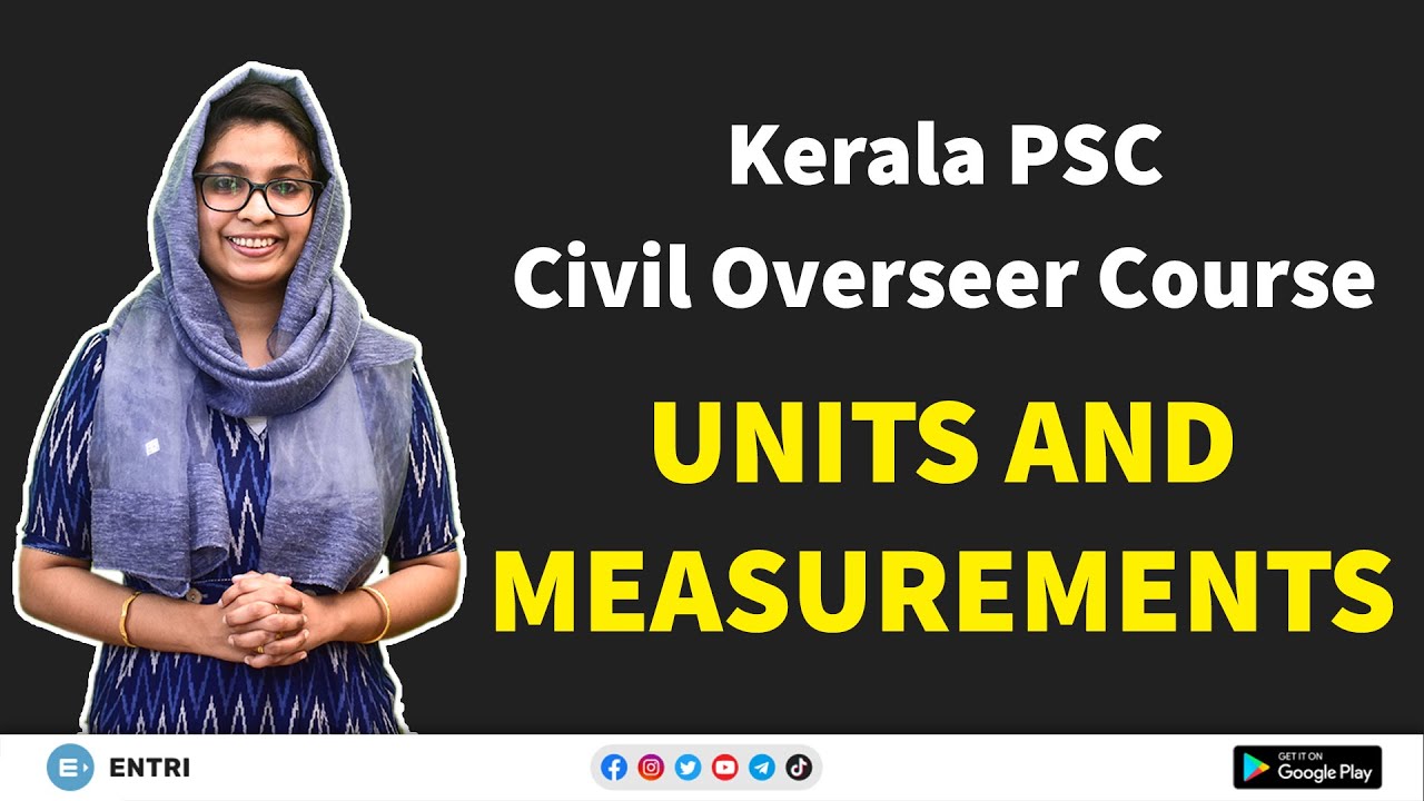 Unit Conversion | Units and Measurements in Civil Engineering | Kerala PSC Overseer Civil Course