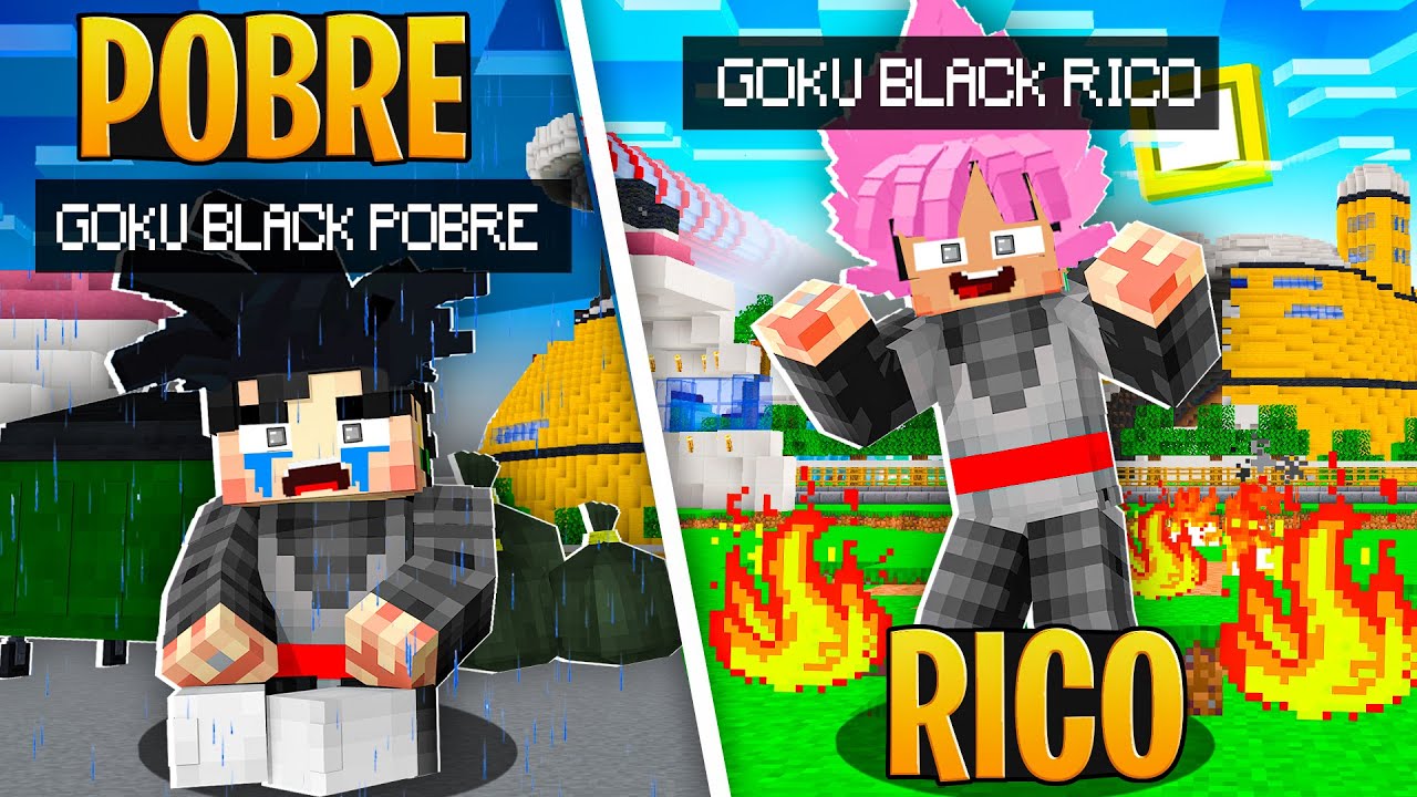 RICO VS POBRE DO GOKU BLACK no MINECRAFT!