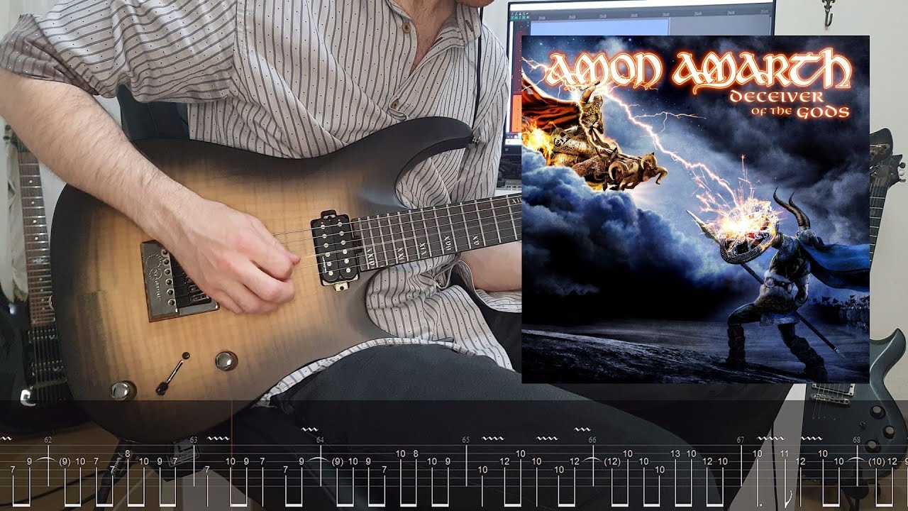 AMON AMARTH -  We Shall Destroy (Guitar Cover with On Screen Tabs)