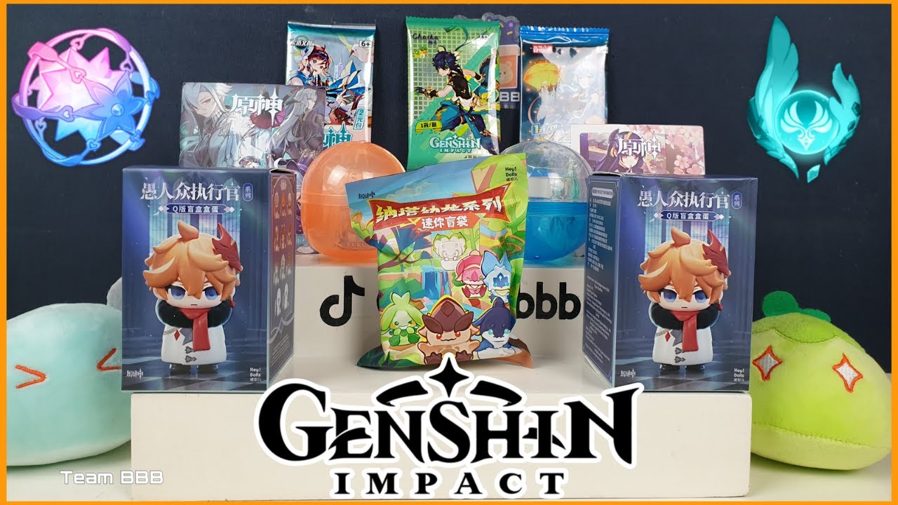 GENSHIN IMPACT Unboxing! Fatui Harbinger Blind Box Saurian Blind Bag TCG Mini Figures Teyvat