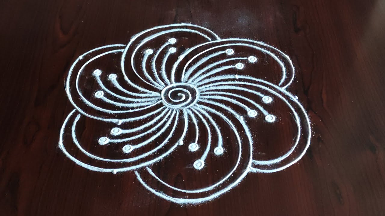 2 Easy Daily Kolams  only (5*3) dot's  // Traditional rangolis //