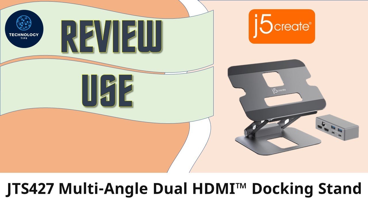 j5create JTS427 Multi Angle Dual HDMI Docking Stand :  Unbox, Setup & Use