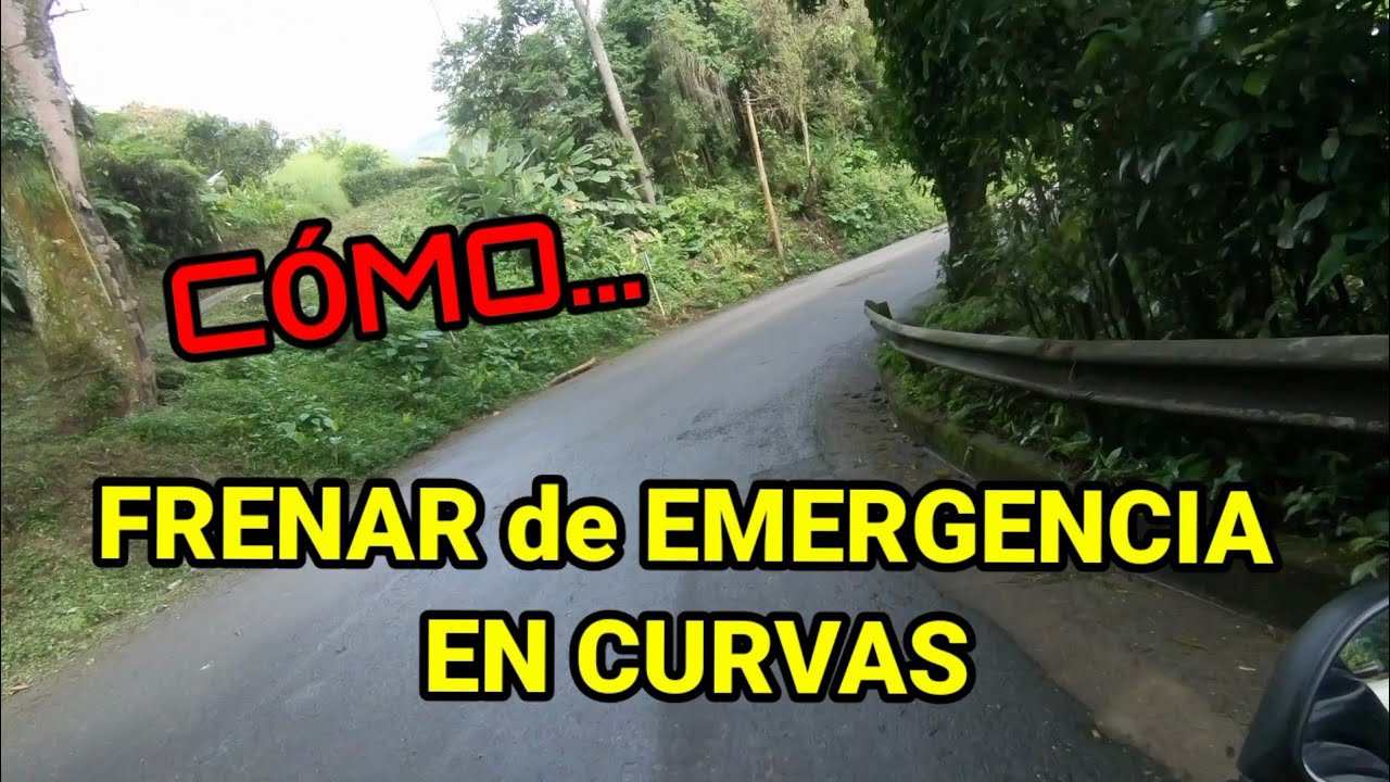 APRENDE a FRENAR de EMERGENCIA en una CURVA...( motos )
