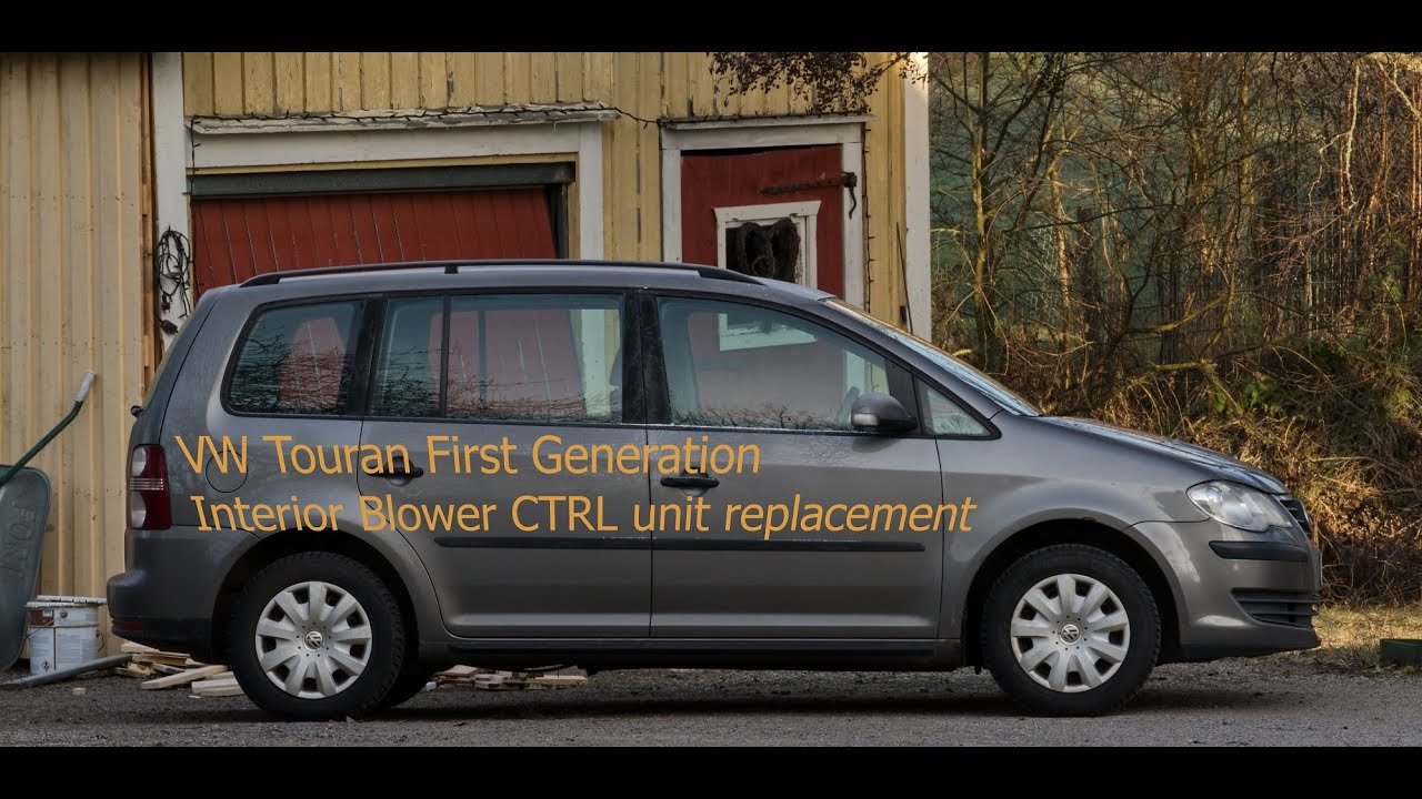How to replace the interior blower control unit (resistor) on a Volkswagen Touran Type 1T