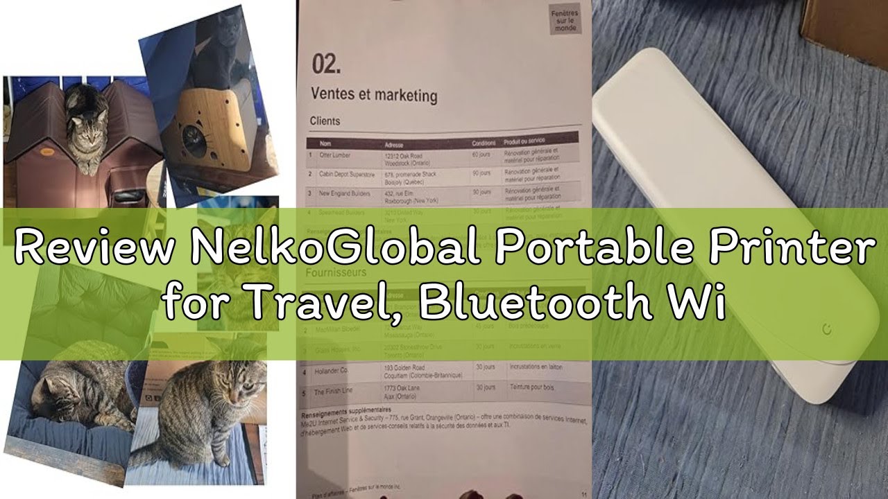 Review NelkoGlobal Portable Printer for Travel, Bluetooth Wireless Thermal Printer Support 8.5