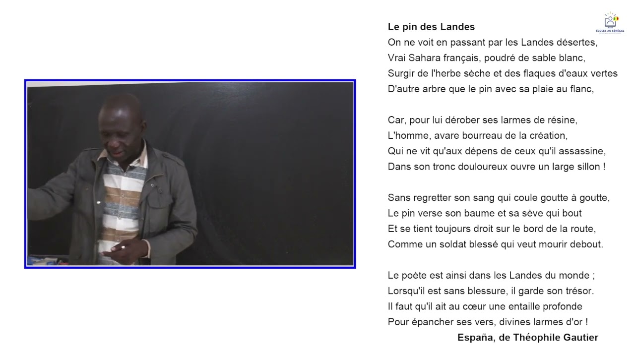 Cours - Première - Français : Étude de texte / Théophile Gautier : Le pain des landes / M. Bâ