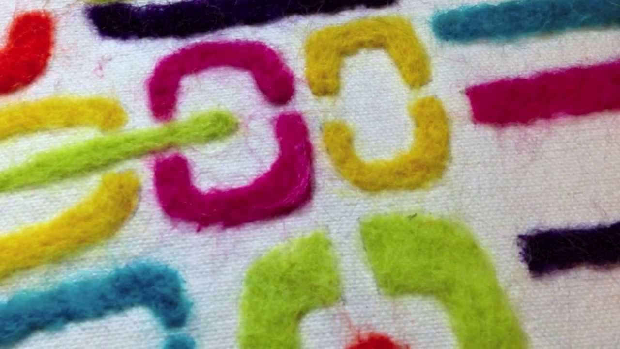 Needle Felting with Stencils at StencilGirl