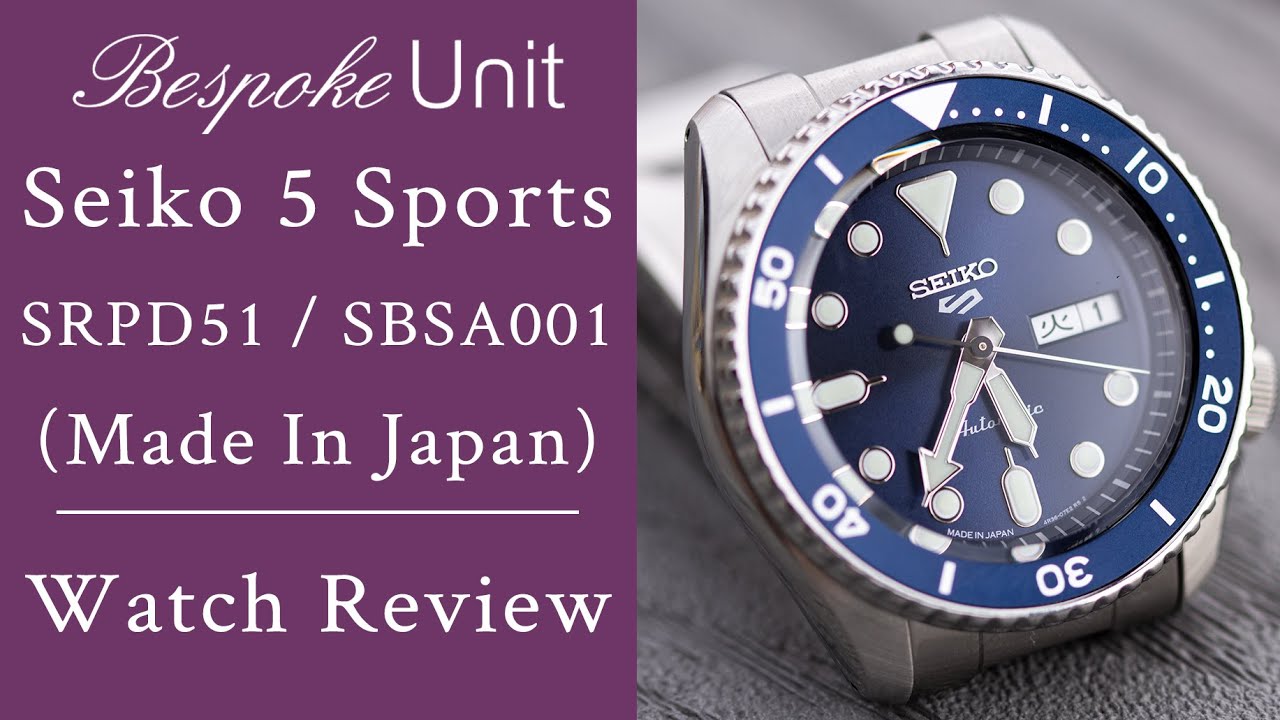 Seiko 5 Sports Blue SRPD51 (SBSA001) &mdash; безель и циферблат в тон, стальной браслет