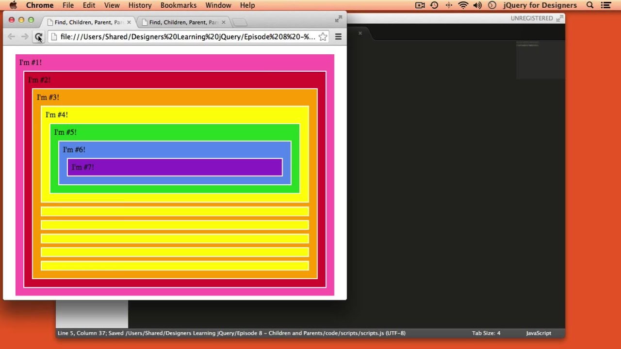 Designers Learning jQuery Episode 8: Parents and Children